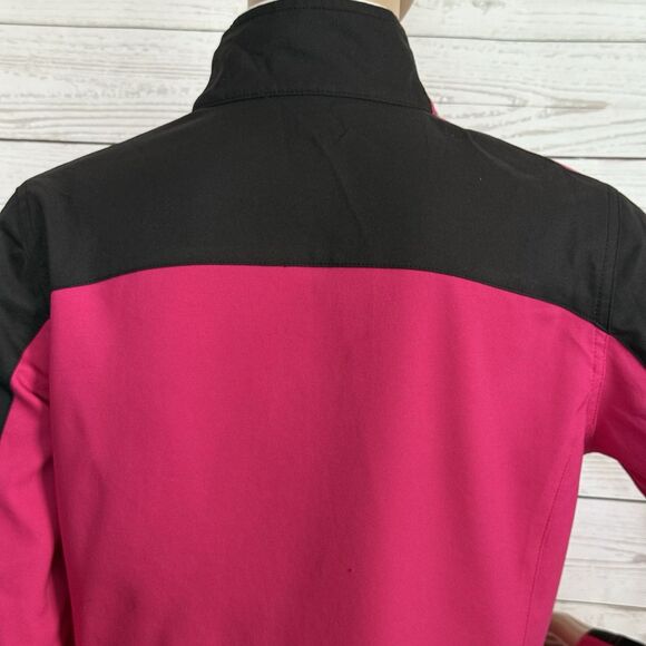 Made for Life Jacket Small Bright Pink Black White Trim Full Zip Athletic Casual - Picture 12 of 14